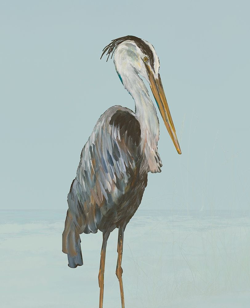 Coastal Heron I art print by Julie DeRice for $57.95 CAD