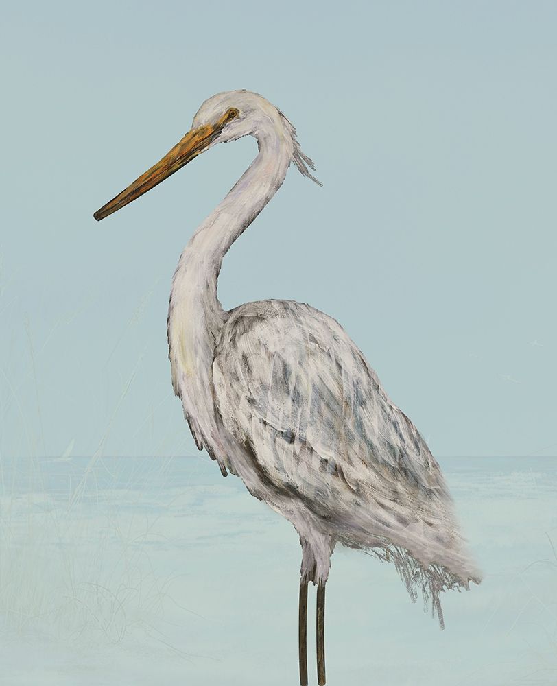 Coastal Heron II art print by Julie DeRice for $57.95 CAD