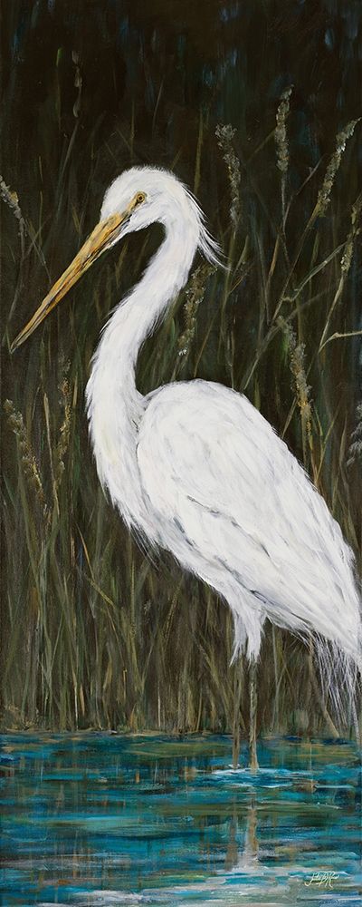 White Egret art print by Julie DeRice for $57.95 CAD