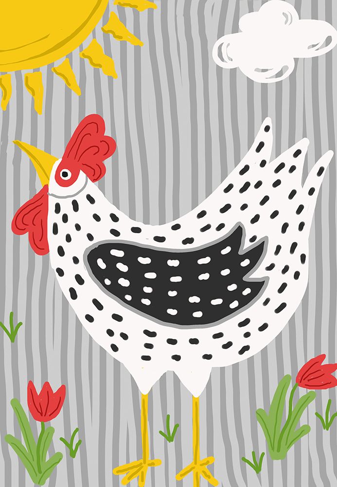 Whimsical Rooster art print by Deidre Mosher for $57.95 CAD