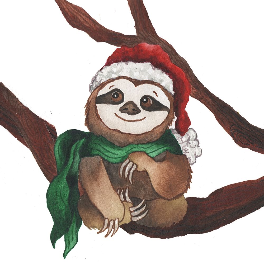 Christmas Sloth I art print by Elizabeth Medley for $57.95 CAD