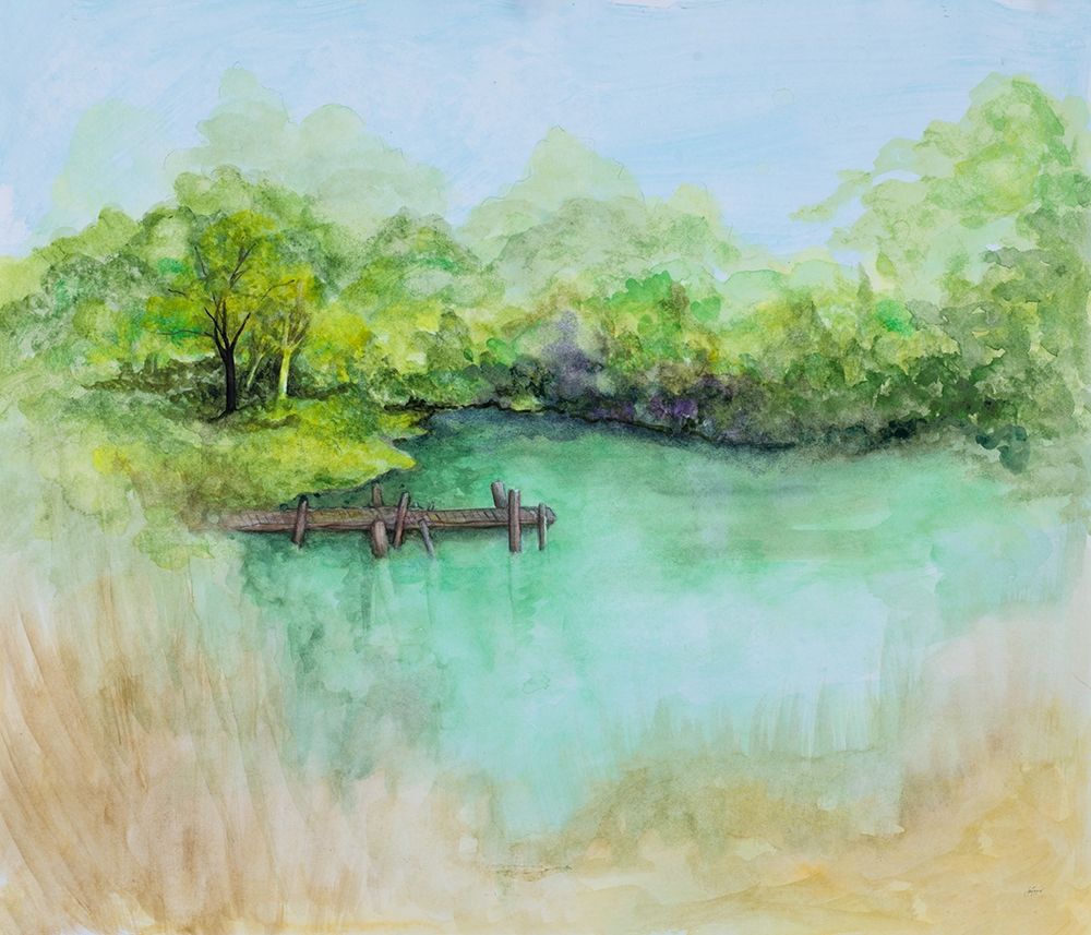 Watercolor River art print by Janice Gaynor for $57.95 CAD