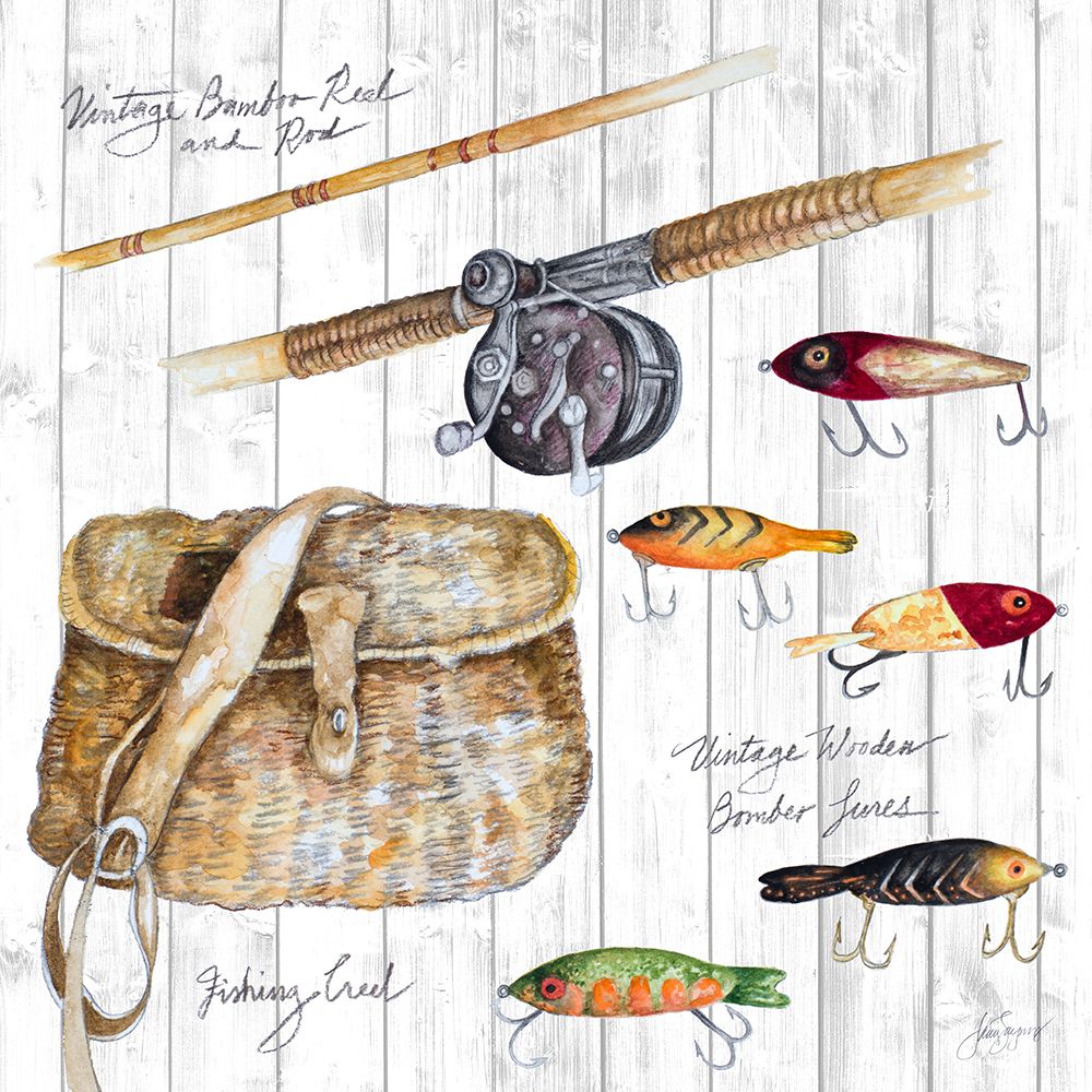 Bait and Tackle II art print by Janice Gaynor for $57.95 CAD