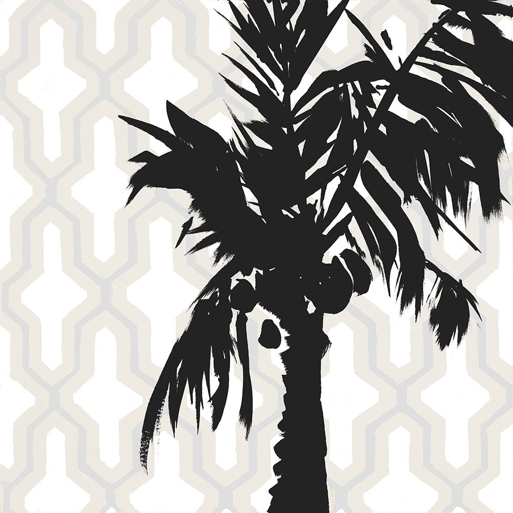 Black Palm On Pattern art print by Lanie Loreth for $57.95 CAD