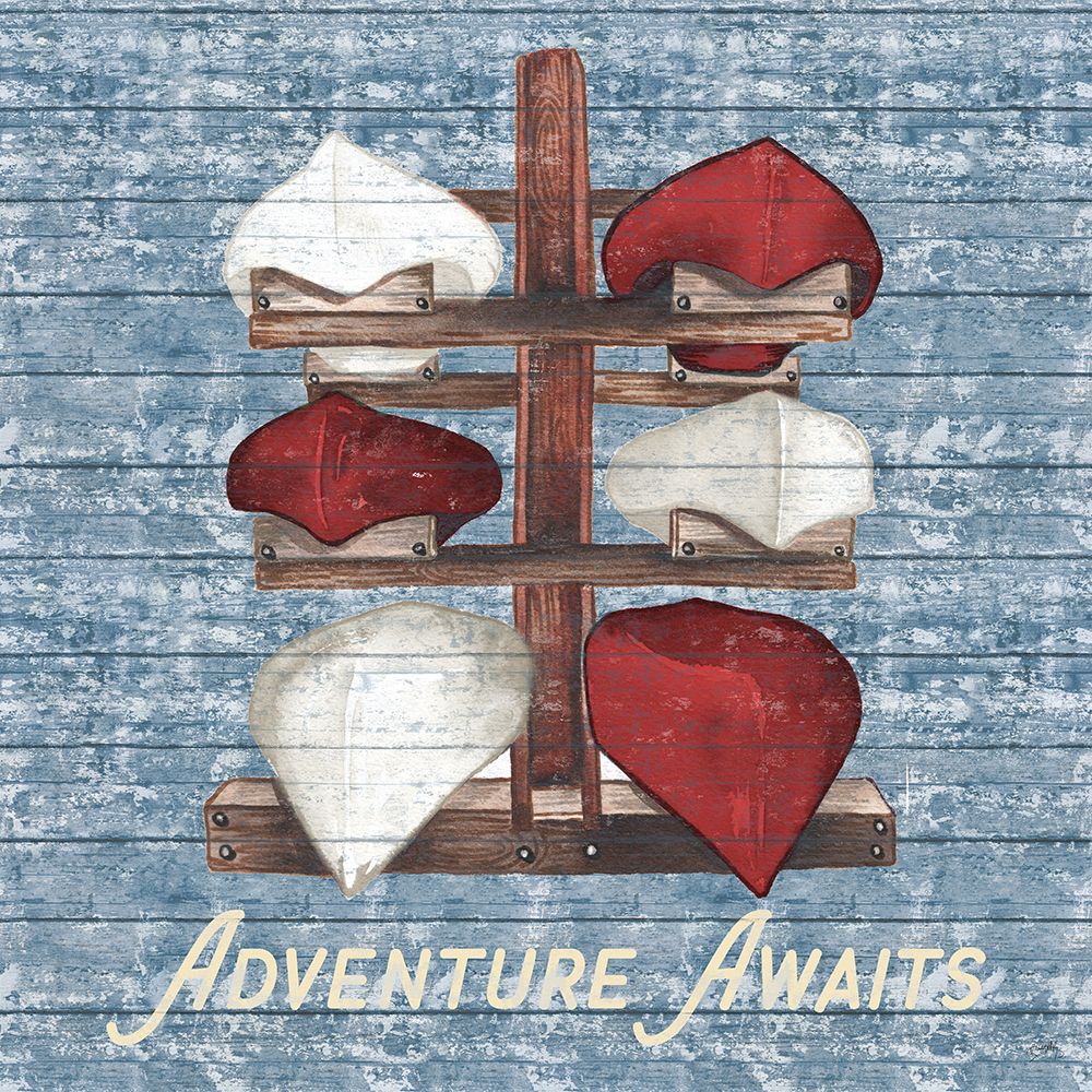 Adventure Awaits Canoes art print by Elizabeth Medley for $57.95 CAD