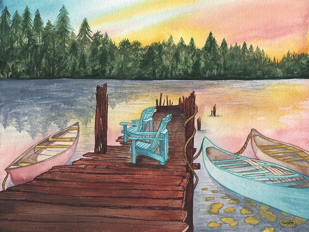 Lake Sunsets art print by Elizabeth Medley for $57.95 CAD