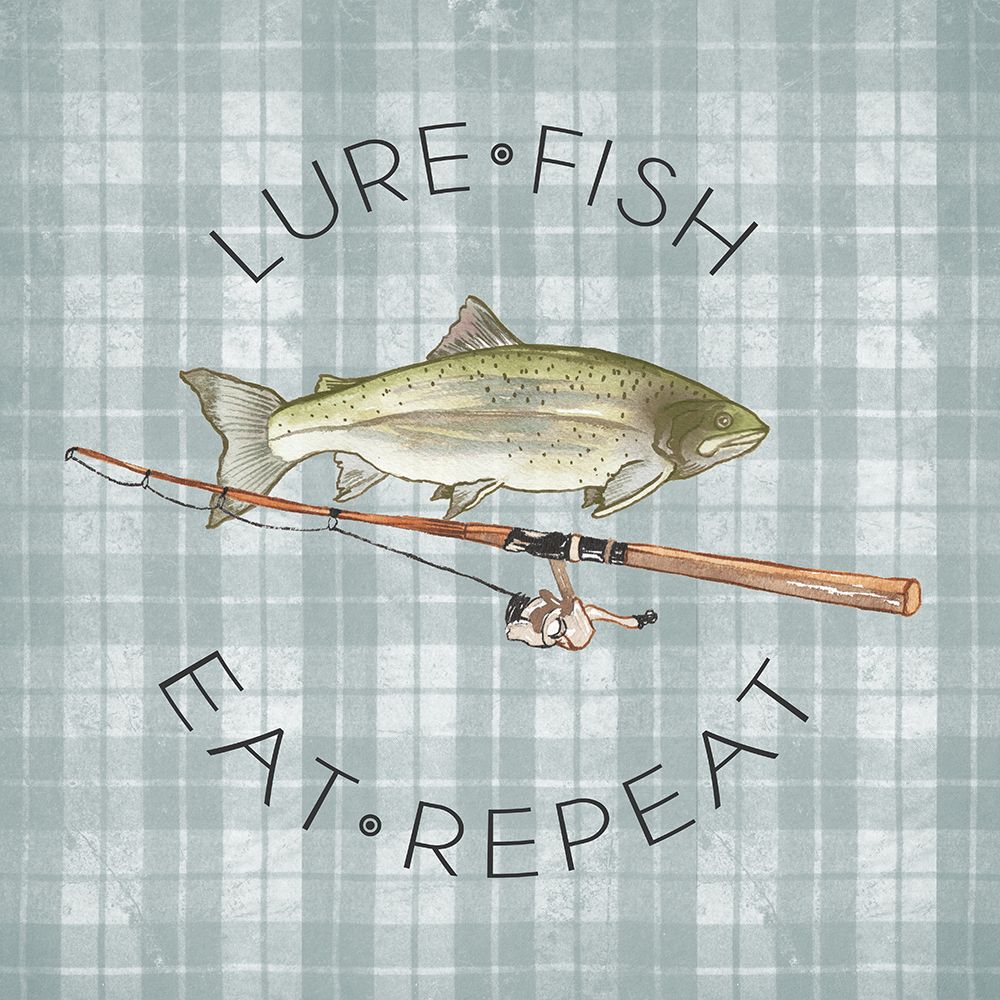 Lure Fish Eat Repeat art print by Elizabeth Medley for $57.95 CAD