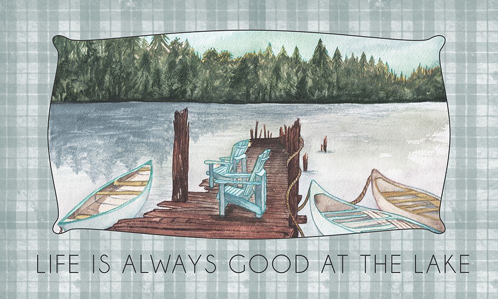 Life Is Always Good At The Lake art print by Elizabeth Medley for $57.95 CAD
