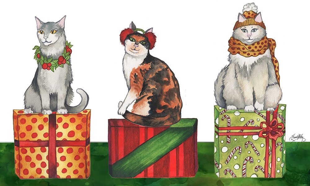 Christmas Cats art print by Elizabeth Medley for $57.95 CAD