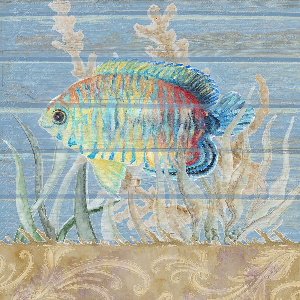 Ocean Floor Blue Square II art print by Janice Gaynor for $57.95 CAD