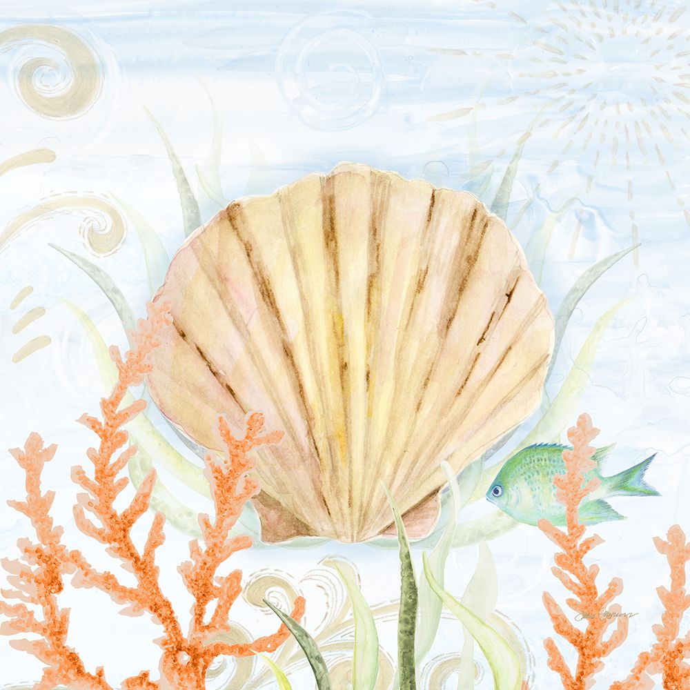 Ocean Life Shell art print by Janice Gaynor for $57.95 CAD