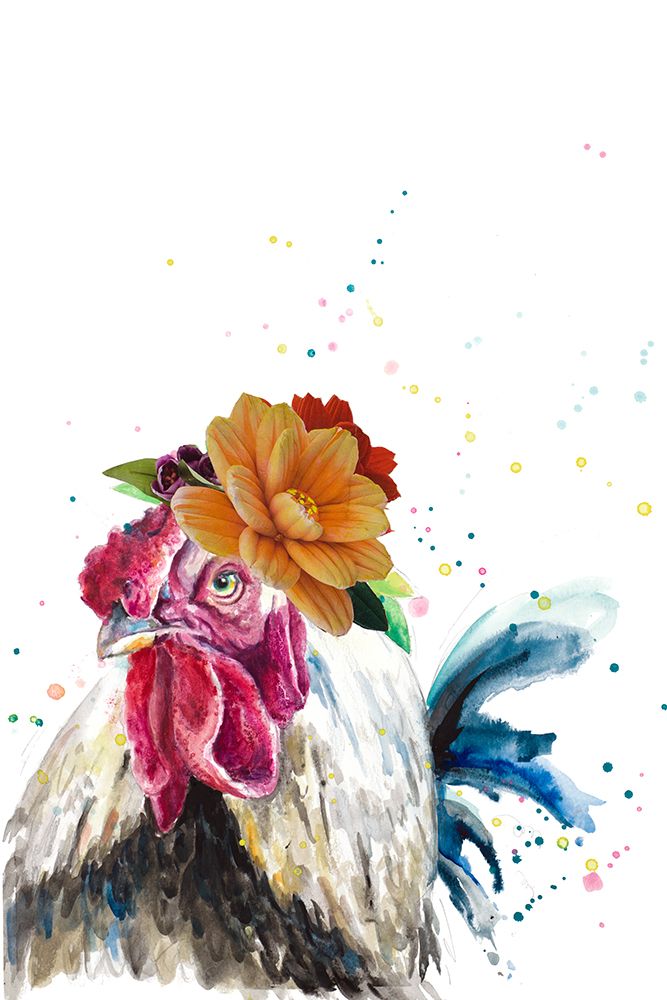 Cute Chicken art print by Patricia Pinto for $57.95 CAD