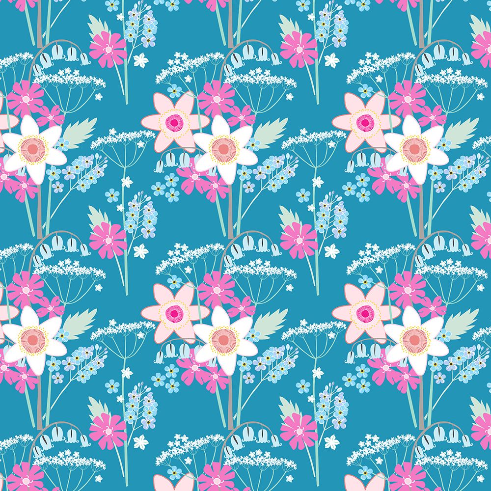 Hedgrow Blooms Pattern art print by Sarah Gardner for $57.95 CAD