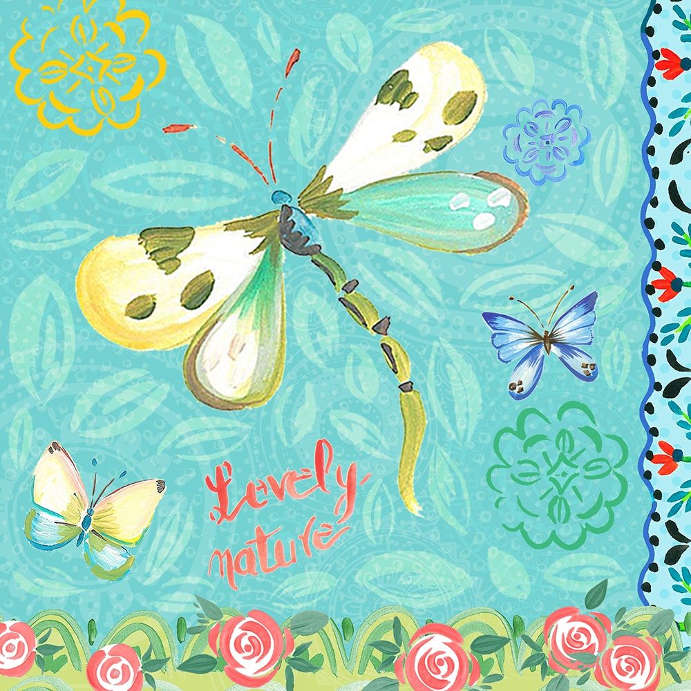 Nature Garden with Dragonfly art print by Ani Del Sol for $57.95 CAD