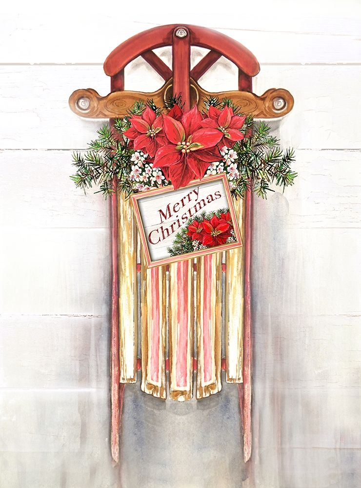 Joyeux Noel Sleigh art print by Diannart for $57.95 CAD