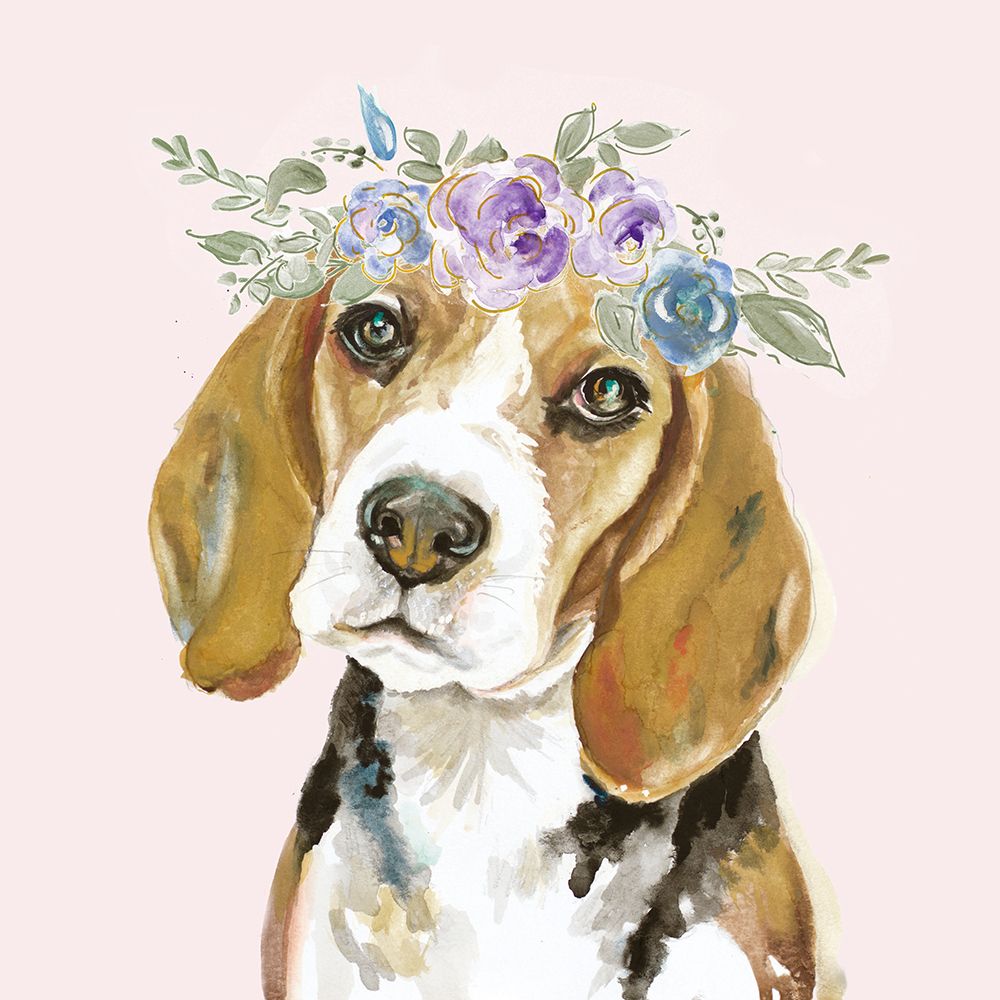 Flower Crown Pet I art print by Patricia Pinto for $57.95 CAD