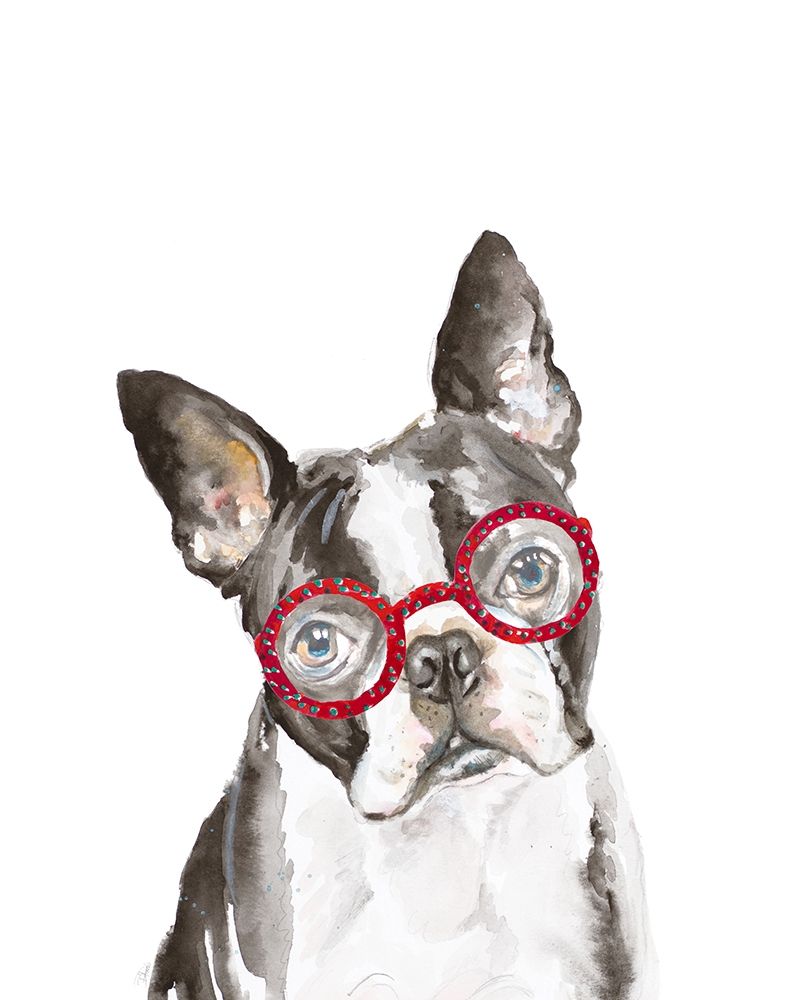French Bulldog with Glasses art print by Patricia Pinto for $57.95 CAD