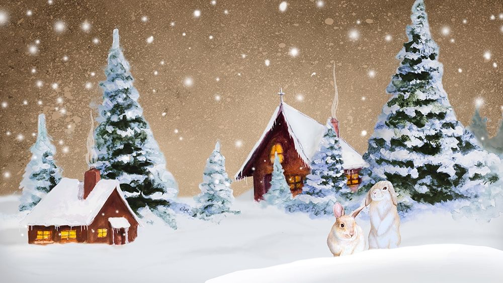Christmas Village art print by Janice Gaynor for $57.95 CAD