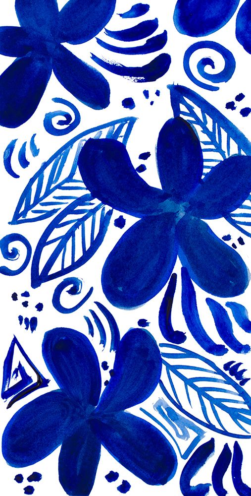 Blue Floral Panel art print by Lanie Loreth for $57.95 CAD