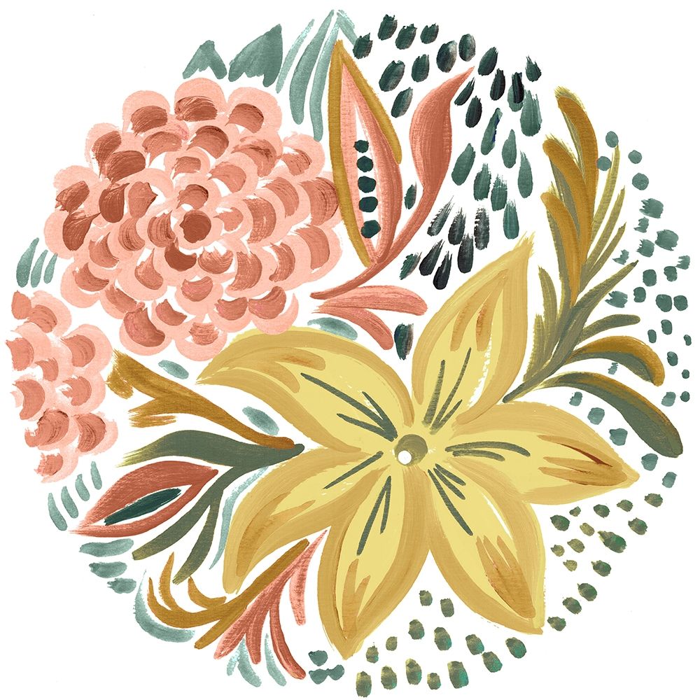Peachy Matisse Florals I art print by Ani Del Sol for $57.95 CAD
