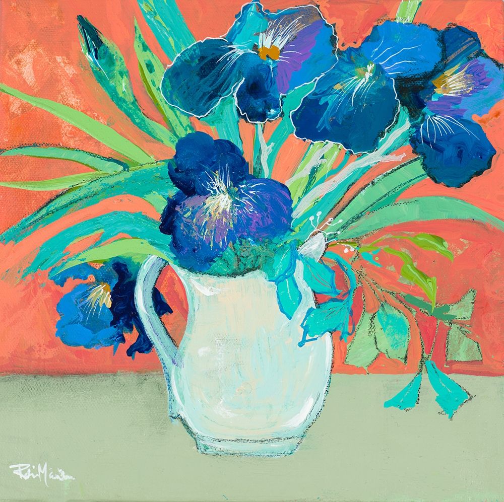 Blue Springtime Vase art print by Robin Maria for $57.95 CAD