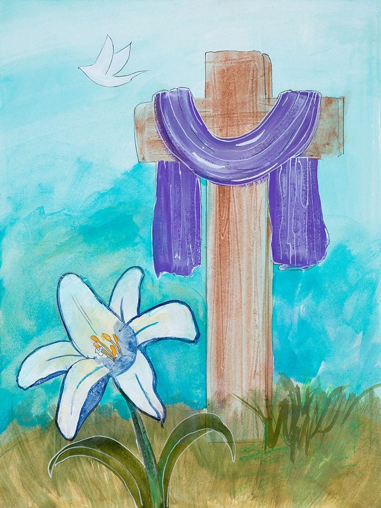 Cross and Dove art print by Robin Maria for $57.95 CAD