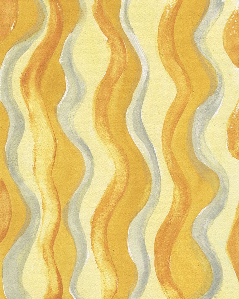 Yellow and Gray Waves art print by Elizabeth Medley for $57.95 CAD