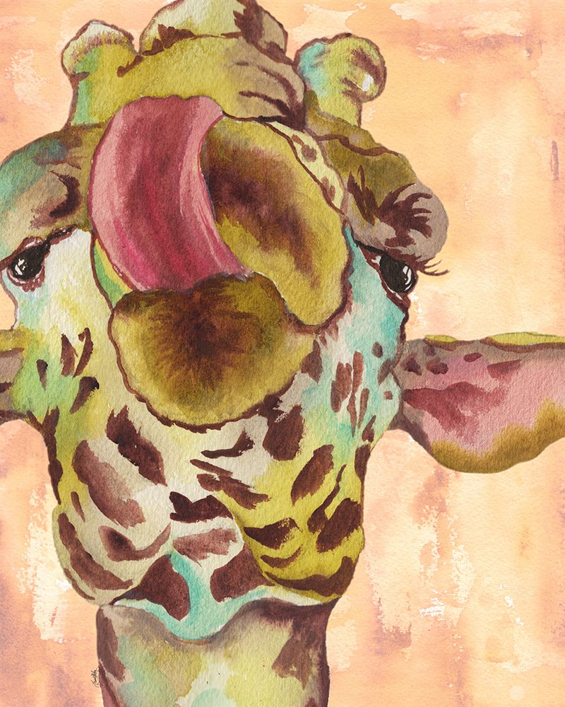 Funky Giraffe art print by Elizabeth Medley for $57.95 CAD
