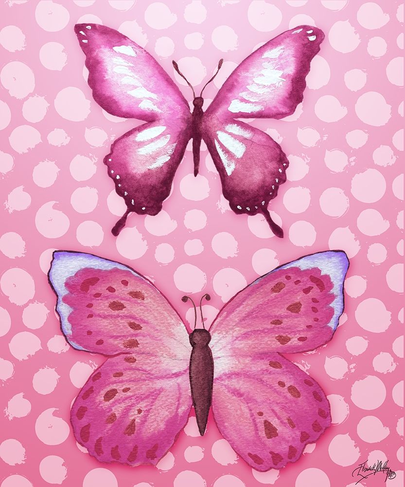 Butterfly Duo in Pink art print by Elizabeth Medley for $57.95 CAD