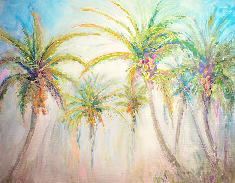 Watercolor Palms Scene art print by Diannart for $57.95 CAD