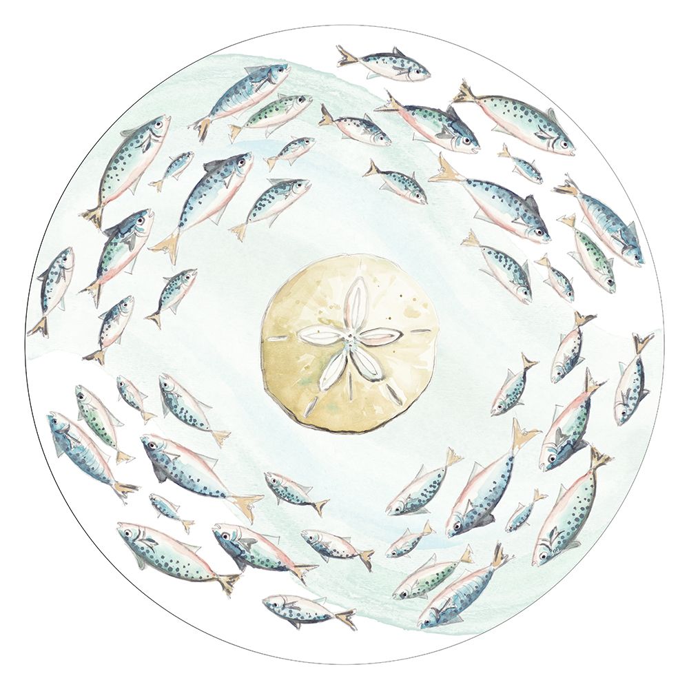 Circle of Fishes with Sand Dollar art print by Patricia Pinto for $57.95 CAD