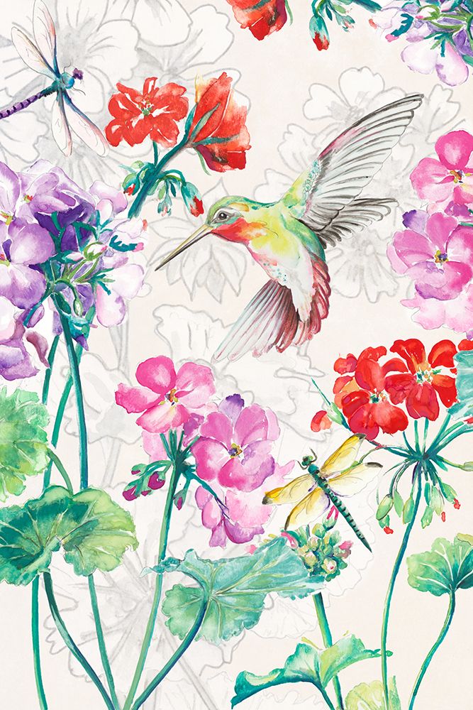 New Hummingbird Garden I art print by Patricia Pinto for $57.95 CAD