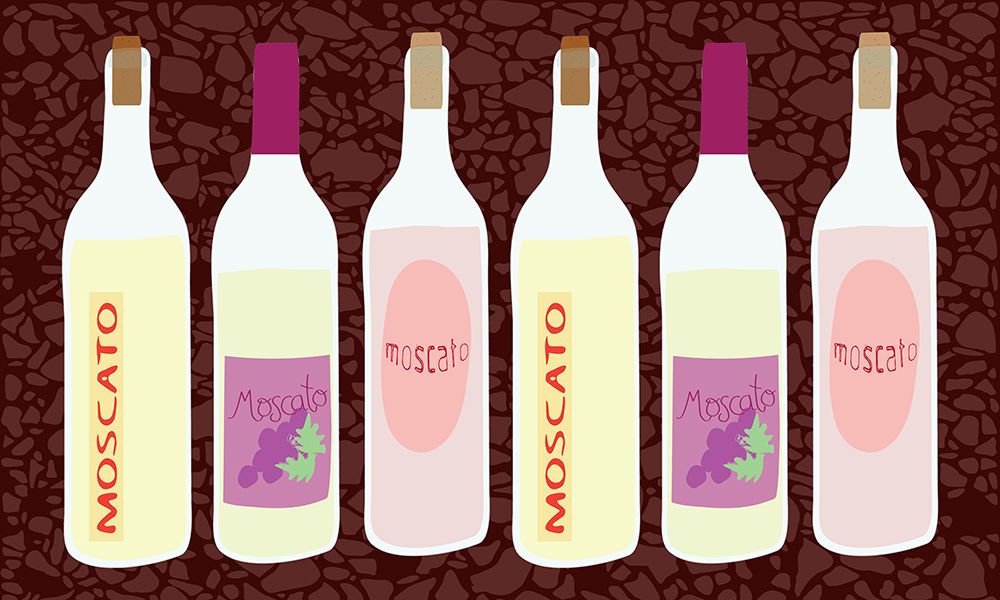 Moscato Bottles In A Row art print by Jen Bucheli for $57.95 CAD