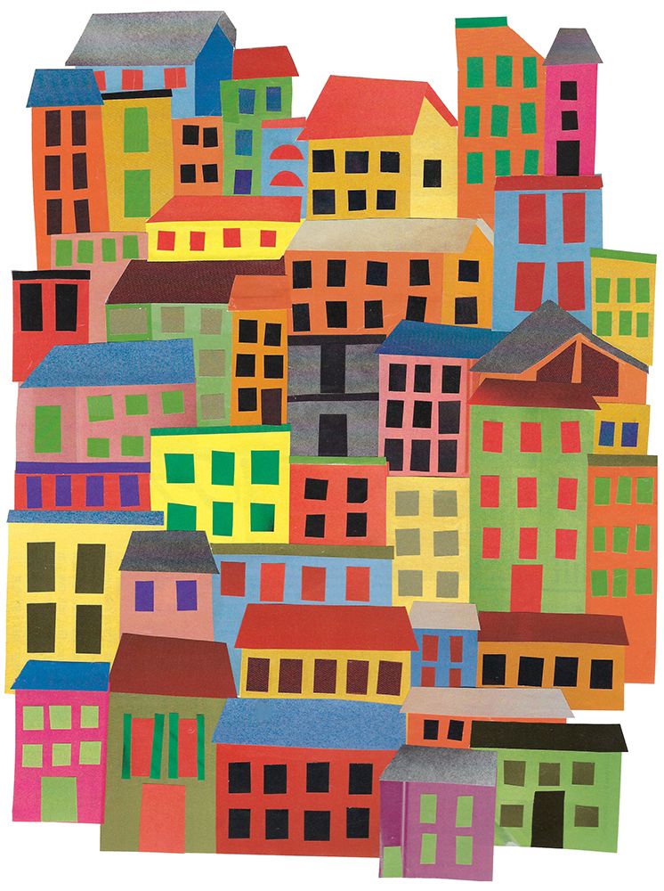 Mid Town City art print by Jen Bucheli for $57.95 CAD