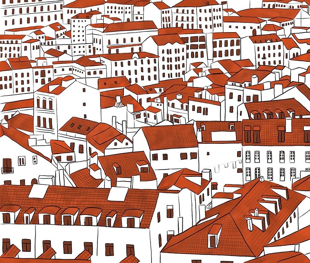 Mid Town View art print by Jen Bucheli for $57.95 CAD