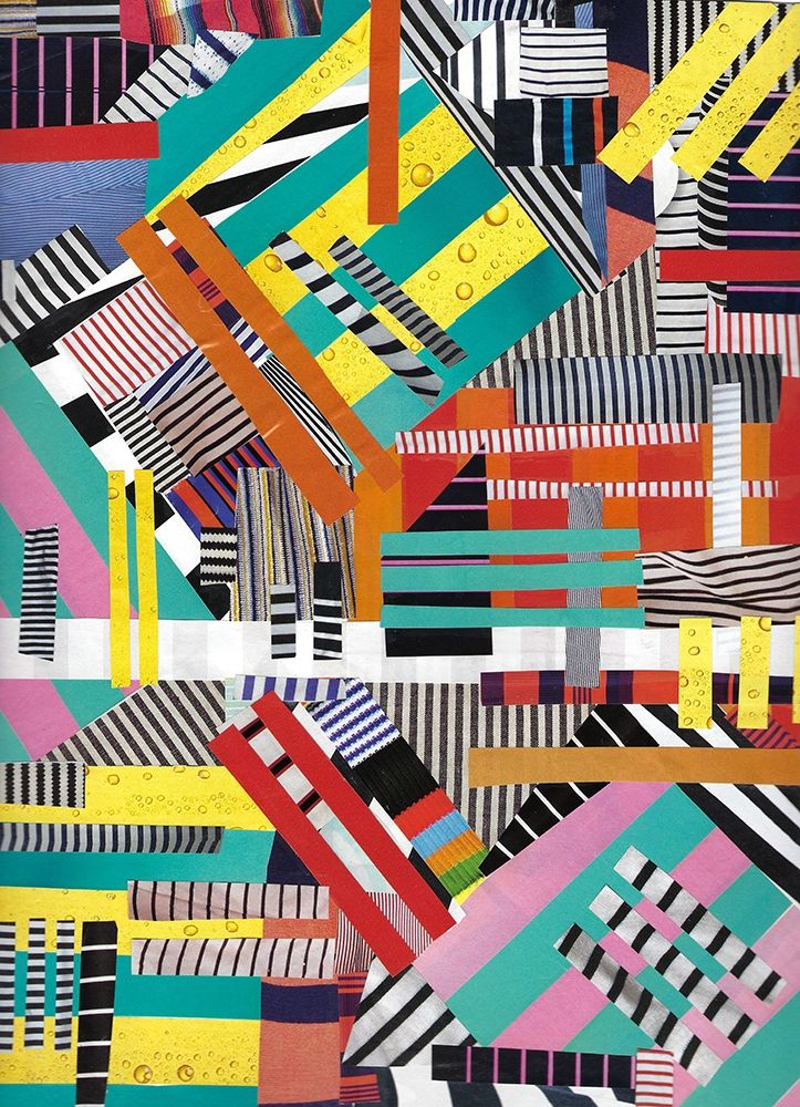 Colorful Abstract Lines art print by Jen Bucheli for $57.95 CAD