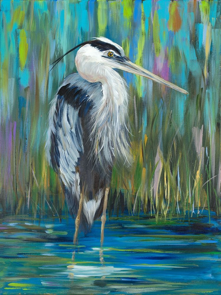 Standing Heron I art print by Julie DeRice for $57.95 CAD