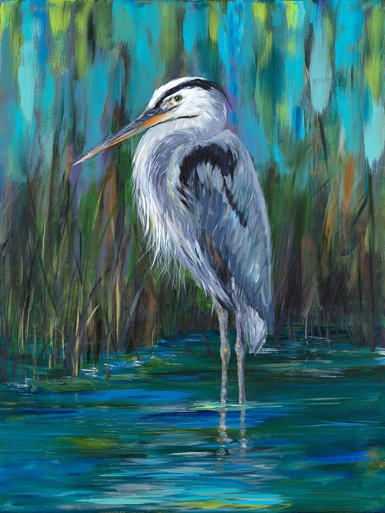 Standing Heron II art print by Julie DeRice for $57.95 CAD