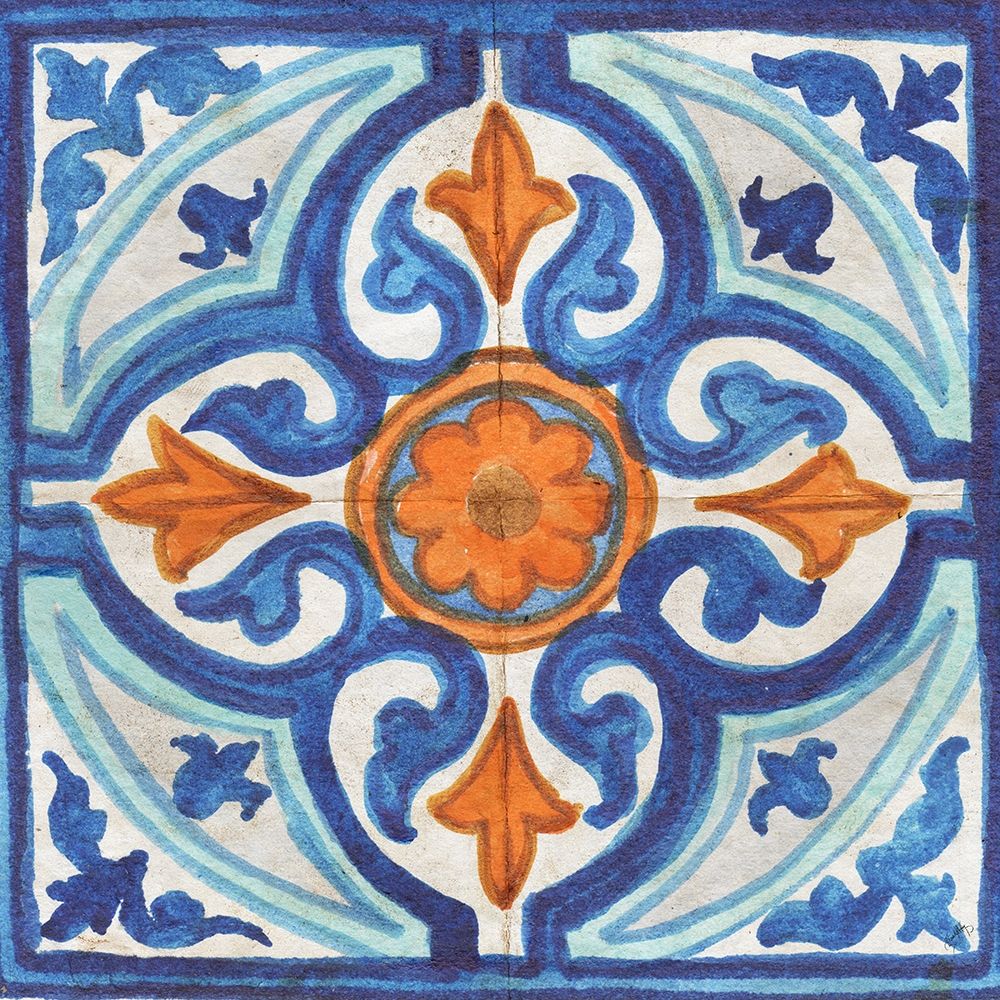 Colorful Tile I art print by Elizabeth Medley for $57.95 CAD