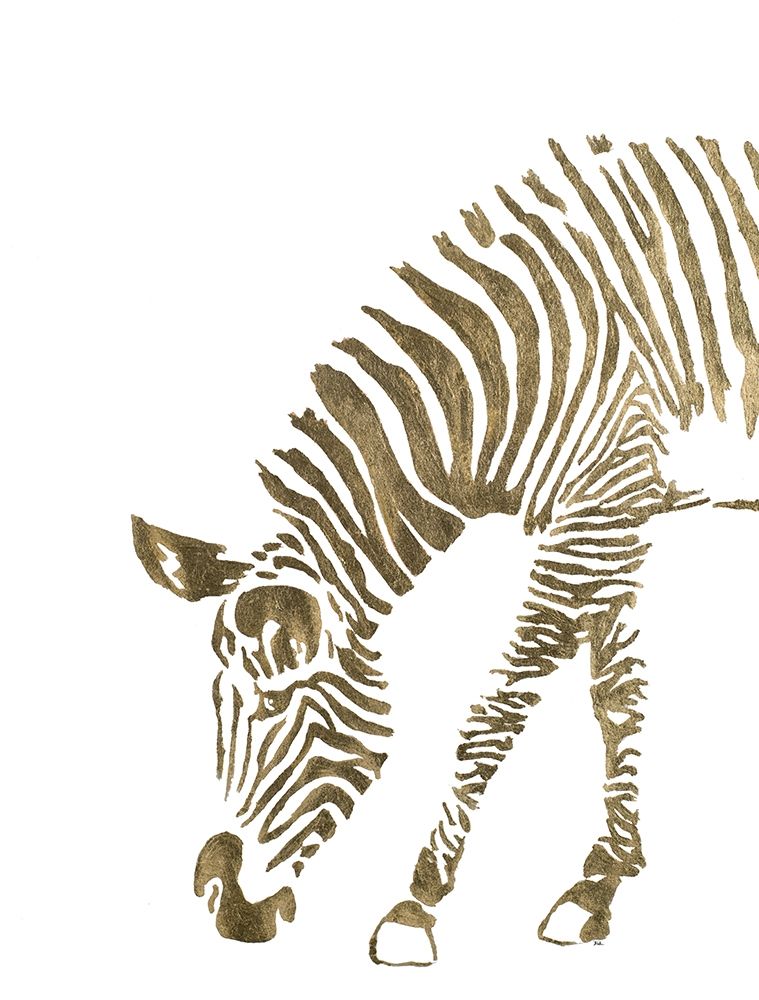 Gold Zebra art print by Patricia Pinto for $57.95 CAD
