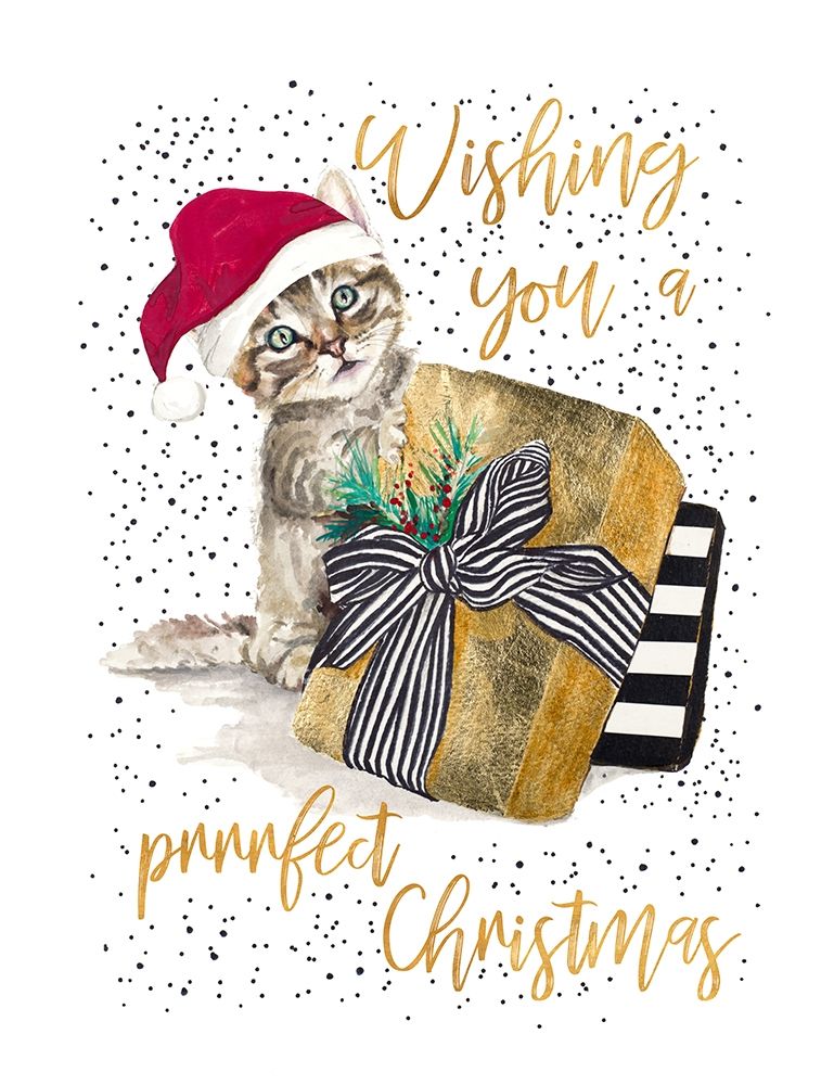 Wishing You A Prrrfect Christmas art print by Patricia Pinto for $57.95 CAD