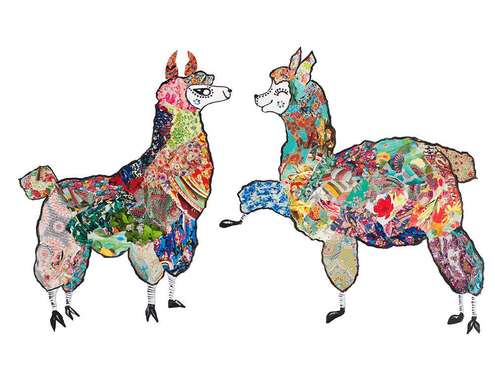 Happy Llamas art print by Gina Ritter for $57.95 CAD