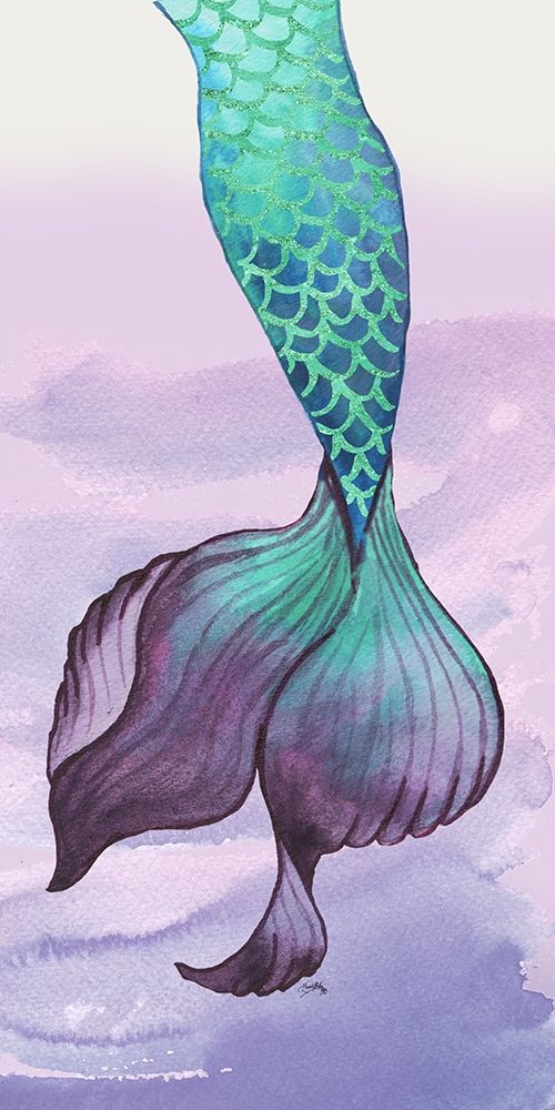Mermaid Tail Teal art print by Elizabeth Medley for $57.95 CAD