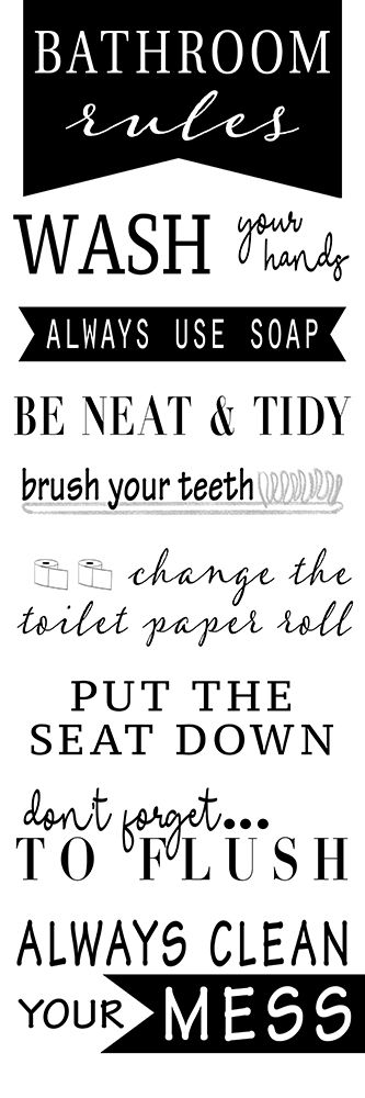 Bathroom Rules art print by Anna Quach for $57.95 CAD