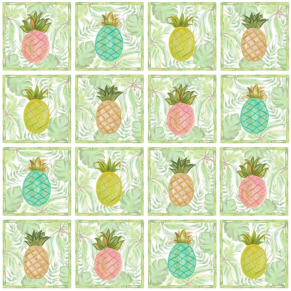 Tropical Pineapple Squares art print by Ani Del Sol for $57.95 CAD