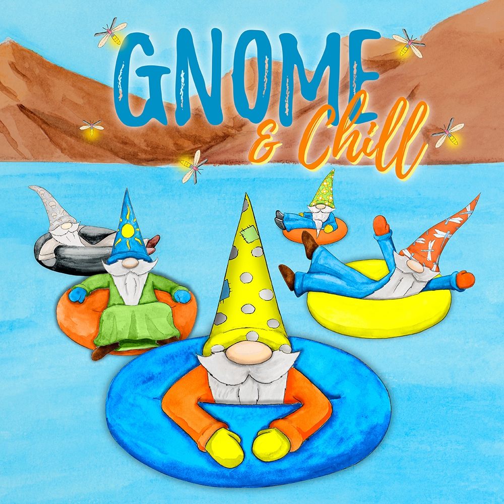 Gnome and Chill art print by Hugo Edwins for $57.95 CAD