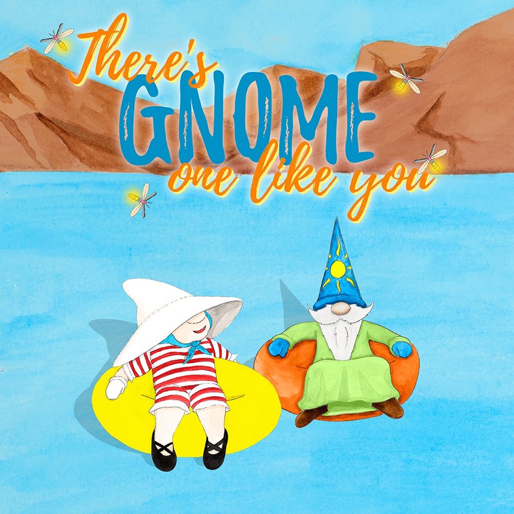 Gnome One Like You Tubing art print by Hugo Edwins for $57.95 CAD