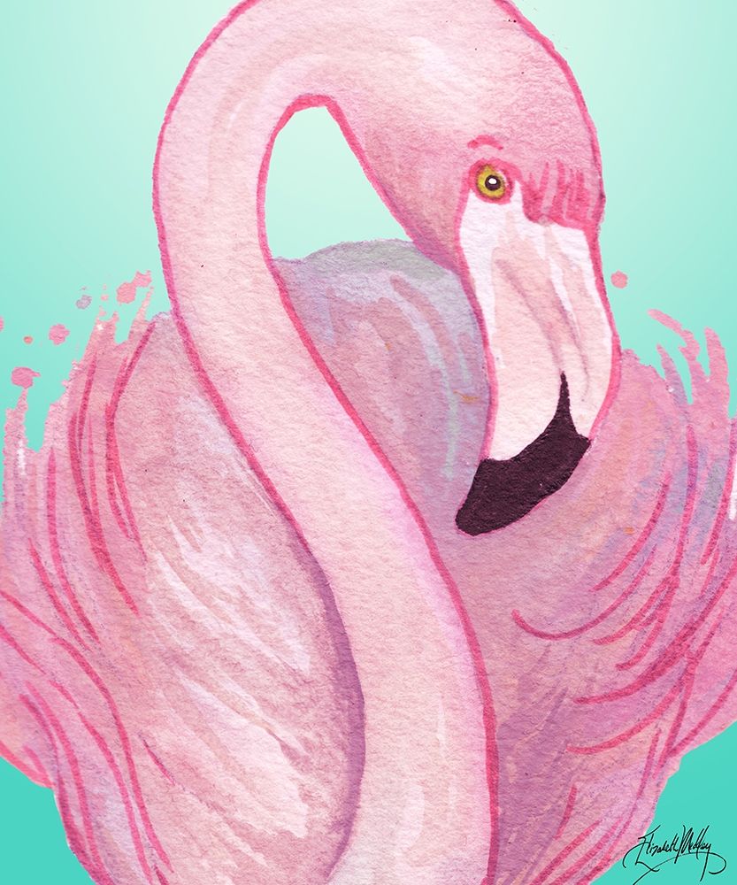 Flamingo Portrait art print by Elizabeth Medley for $57.95 CAD