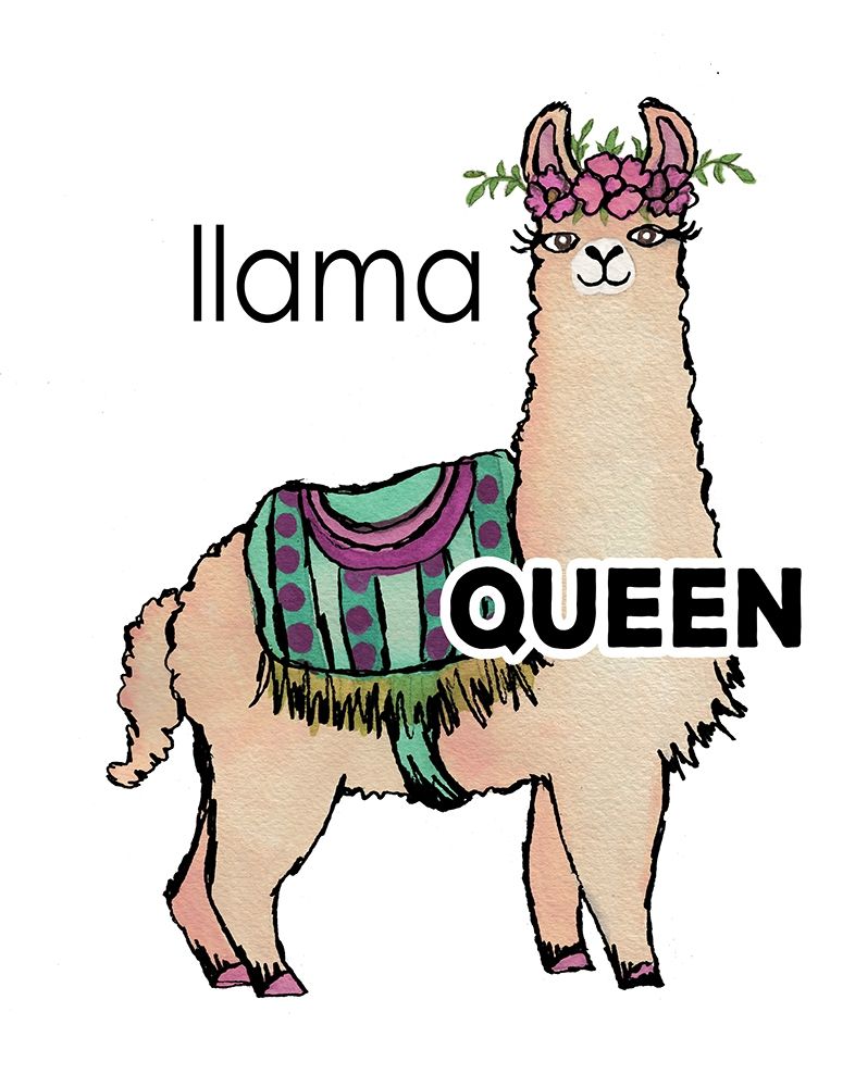 Queen Llama art print by Elizabeth Medley for $57.95 CAD