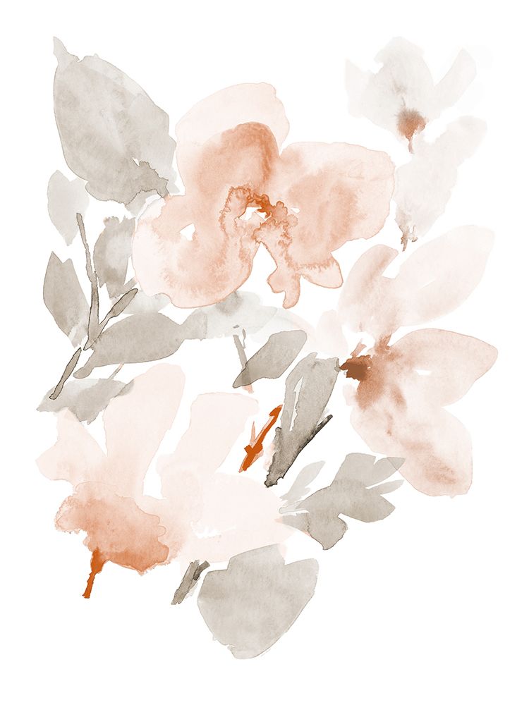 Peach Tranquil Florals II art print by Lanie Loreth for $57.95 CAD
